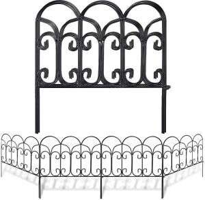 Decorative Garden Fence 18in x 7.5ft Coated Metal 