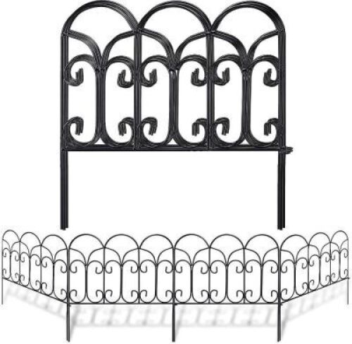 Decorative Garden Fence&nbsp;18in x 7.5ft Coated Metal&nbsp;