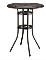 Outdoor Cast Aluminum Round Dining Table, Possibly Missing Hardware
