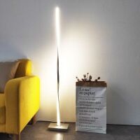 48"Helix LED Floor Lamp Standing Pole Light w/Built-in Light Strip