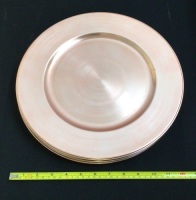 12" Plastic Charger Plates, Set of 6