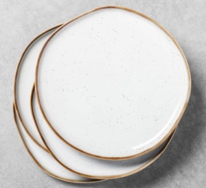 Stoneware Reactive Glaze Dinner Plates, 4 pc - 2 Plates Chipped 