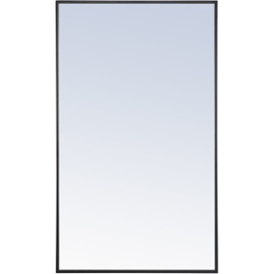 Elegant Lighting Eternity 40"x 24" Rectangular Metal Framed Wall Mirror 