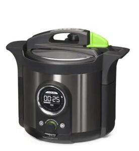 Presto Precise Plus 6 Qt. Black Stainless Steel Electric Pressure Cooker with Built-In Timer