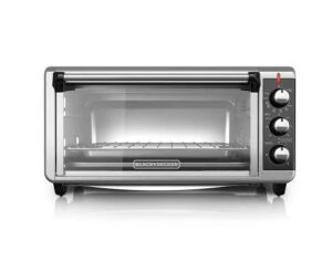 BLACK+DECKER 1500 W 8-Slice Stainless Steel Toaster Oven with Broiler - Dented