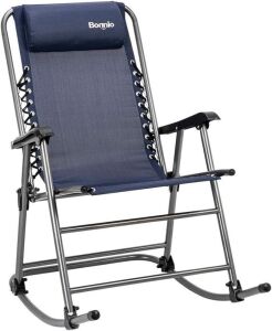 Bonnlo Foldable Rocking Patio Lawn Chair