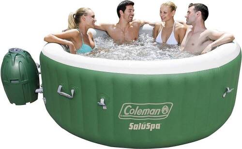 Coleman SaluSpa Inflatable Hot Tub -&nbsp;Portable Hot Tub W/ Heated Water System & Bubble Jets. Appears New