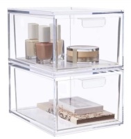 STORi Audrey Stackable&nbsp;Organizer Drawers 4-1/2"&nbsp;Tall, Set of 2