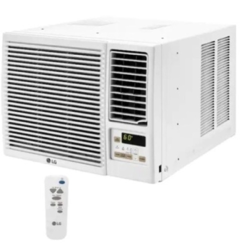 LG Electronics 18,000 BTU 230/208-Volt Window Air Conditioner LW1821HRSM Cools 1,000 Sq. Ft. with Cool and Heat, Wi-Fi Enabled