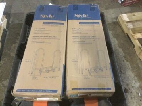Lot of (2) Style Selections 8' Log Rack - Unknown if Complete&nbsp;