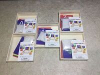 Lot of (5)&nbsp;15 Pc Sand Tracing Tray Educational Learning Toy