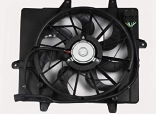 BOXI 620-052 Radiator Cooling Fan Assembly Replacement for 2006 2007 2008 2009 2010 Chrysler PT Cruiser with 4-Pin Connector 5179470AA