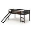 Twin Size Low Sturdy Loft Bed With Slide