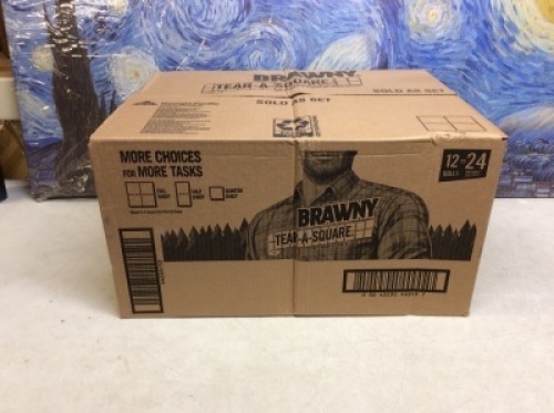 Brawny Tear-A-Square Paper Towels, 12 Rolls - New/Unopened