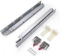 5 Pairs Self Soft Close Under/Bottom Rear Mounting Drawer Slides 18 inch
