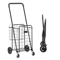 Portable Folding Shopping Cart, for Groceries, Holds up to Max 66Ibs