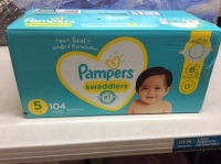 Pampers Swaddlers Baby Diapers, Size 5, 104 ct - New