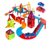 105-Piece Kids Magnetic Building Tiles Set, May Be Missing Pieces