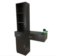 Wall Mount Beauty Salon Spa Hair Styling Station Desk with Cabinet Fashion Beauty Styling Unit Equipment Set
