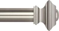 Ivilon Drapery Treatment Window Curtain Rod, Square Design 1 1/8 Rod, 120 to 240 Inch,&nbsp;Satin Nickel