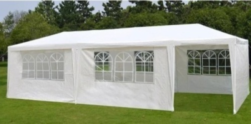 10'x 30' White Gazebo Wedding Party Tent Canopy With 6 Windows & 2 Sidewalls-8