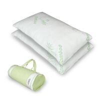 Lot of (2) Bamboo Fiber Memory Foam Pillows