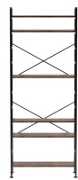 CosyStar 6-Tier Rustic Wood and Metal Standing Bookshelf - Appears New&nbsp;&nbsp;