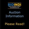 AUCTION INFORMATION - PLEASE READ!