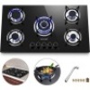 VEVOR 36" x 21" Built in 5 Burner&nbsp;Gas Stove&nbsp;Tempered Glass Cooktop with Liquid Propane Conversion Kit Thermocouple Protection - Appears New&nbsp;