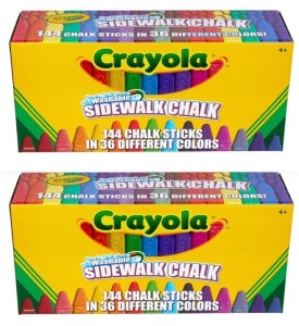 Lot of (2) Boxes 144 ct. Crayola Sidewalk Chalk