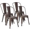 Set of 4 Distressed Style Dining Side Chair 