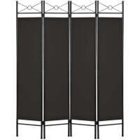 4-Panel Folding Privacy Screen Room Divider Decoration Accent