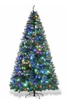 9 ft. Pre-Lit LED Hinged Artificial Christmas Tree with 1000 LED Lights and Stand