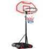 Kids Height-Adjustable Basketball Hoop, Portable Backboard System w/ Wheels