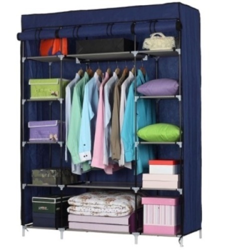 Zimtown 5 Tier 12 Grids Portable Closet, Blue, May Be Missing Hardware
