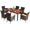 Lot of (2) 7 Pcs Outdoor Patio Dining Set - 1 New