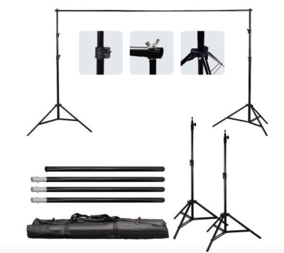 Zimtown 10ft Adjustable Backdrop Kit, Black