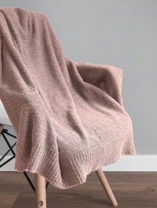 JOOJA Knit Throw Blanket 60x80" Dusty Rose