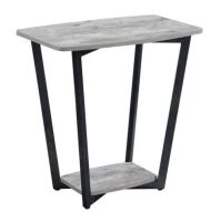 Convenience Concepts Graystone End Table, Faux Birch/Slate Gray Frame