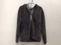 Womens 3/4 Button Hooded Sweatshirt, Size M