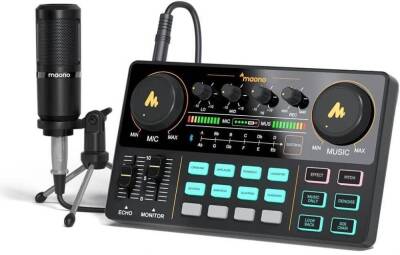 MaonoCaster Lite Audio Interface All-in-One Podcast Production Studio w/ Condenser Microphone