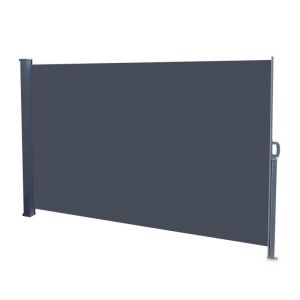 63" x 118" Retractable Side Awning Privacy w/ Alloy Frame-Dark Gray 