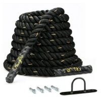 KingSo Battle Rope 1.5 Inch Heavy Exercise Training Rope with 30 Ft Length, Anchor Included&nbsp;