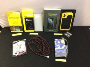 Bundle of iPhone Cases, Cords & Screen Protector