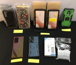 Lot of (7) Misc Phone Cases & 2pk USB-C Adapters