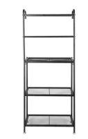 4-Layer Black Kitchen Steel Shelf