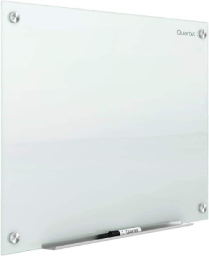 Quartet Glass Magnetic Dry Erase White Board, 4' x 3', Frameless Infinity Wall Hanging Mount - Appears New&nbsp;