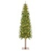 Pre-Lit Artificial Alpine Slim Pencil Christmas Tree w/ LED Lights, Stand, 6ft