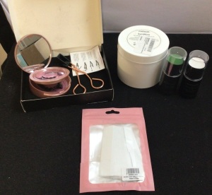 Bundle of Beauty Supplies-Magnetic Lashes, 2 Body Paint Sticks, SFX Firm Wax, Double Sided Clothes Tape