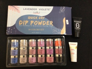 Lavender Violets Dip Powders Set, Cuticle Cream(Sealed) & Quick Building Nail Gel